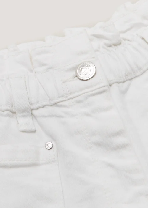Girls White Paperbag Shorts (4-13yrs) - Age 4 Years Image 2