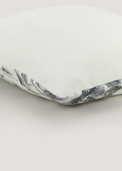 White Jungle Bird Cushion (43cm x 43cm) Image 2