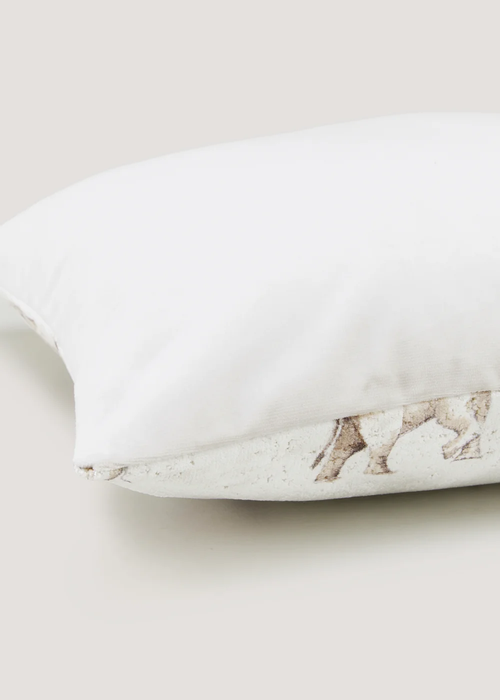 White Elephant Velvet Cushion (43cm x 43cm) Image 2