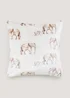White Elephant Velvet Cushion (43cm x 43cm) Image 1