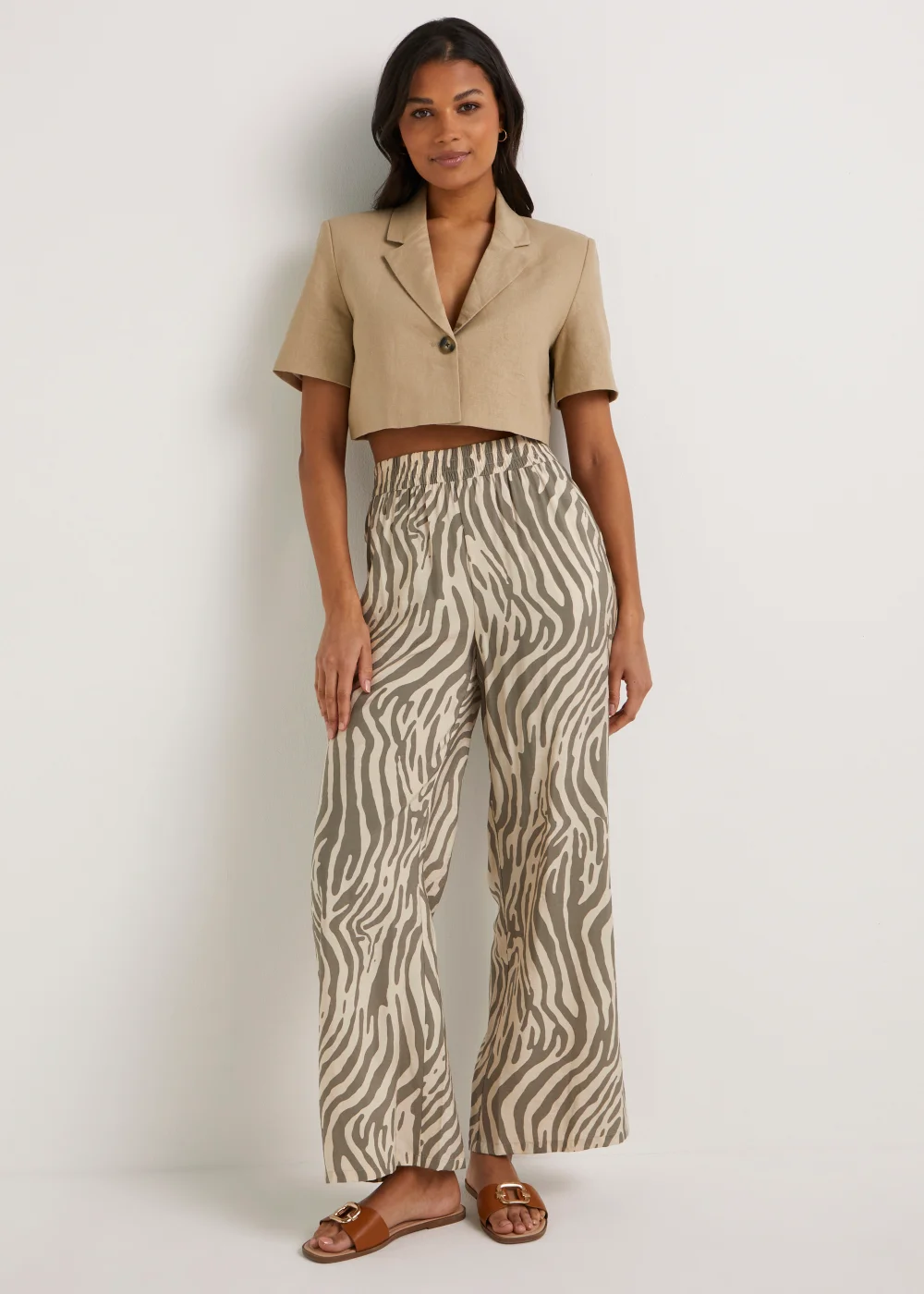 JDY Say Oatmeal Cropped Top - 8 Image 4