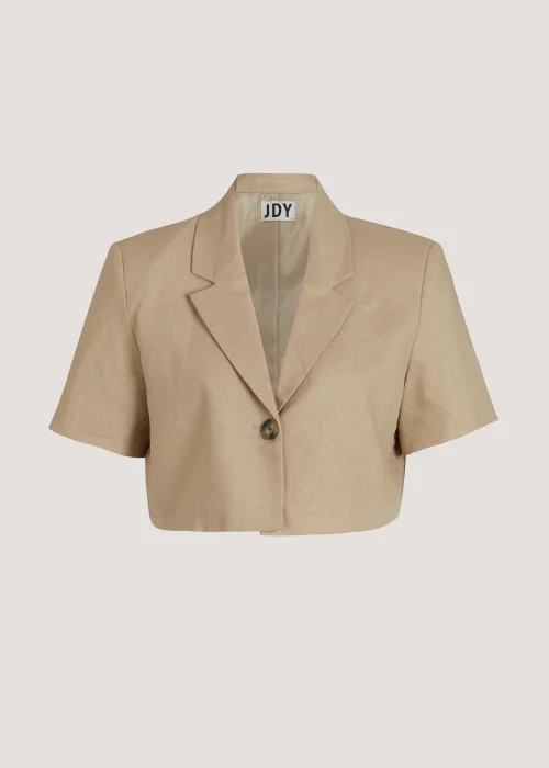 JDY Say Oatmeal Cropped Top - 8 Image 5