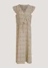 JDY Nolia Beige Print Short Sleeve Midi Dress - 8 Image 5