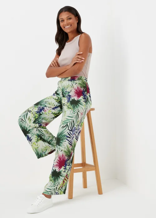 JDY Bora Multicoloured Floral Wide Leg Trousers - 10 Image 4