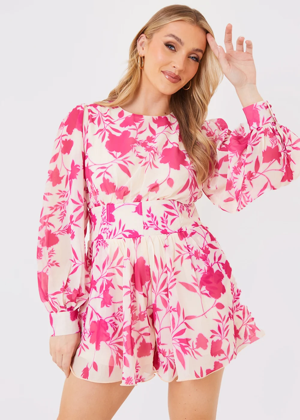 In the Style Jac Jossa Pink Floral Print Playsuit - 8 Image 3