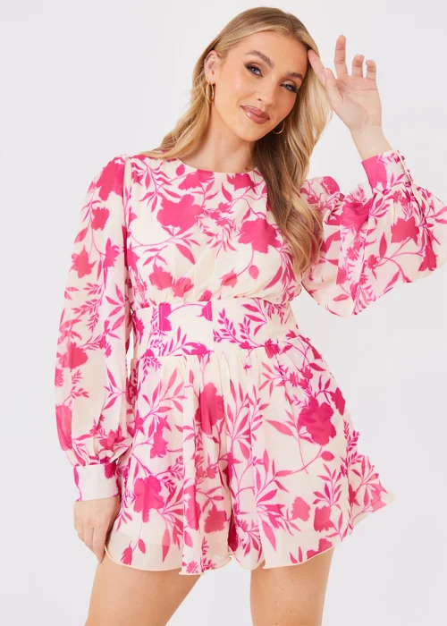 In the Style Jac Jossa Pink Floral Print Playsuit - 8 Image 3