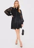 In The Style Jac Jossa Black Lace Belted Shirt Dress - 8 Image 2