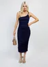 Girls on Film by Dani Dyer Navy Mesh Midi Dress - 8 Image 1