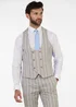 Taylor & Wright Suffolk Stone Check Waistcoat - 36 Chest Regular Image 1