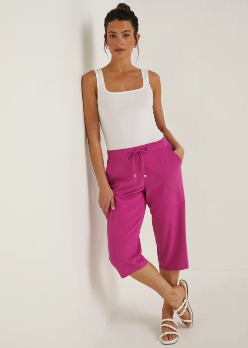 Fuchsia Cropped Trousers - Size 10 Image 4
