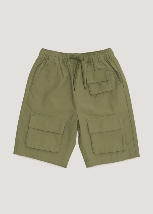 Boys Khaki Cargo Shorts (4-13yrs) - Age 7 Years Image 1