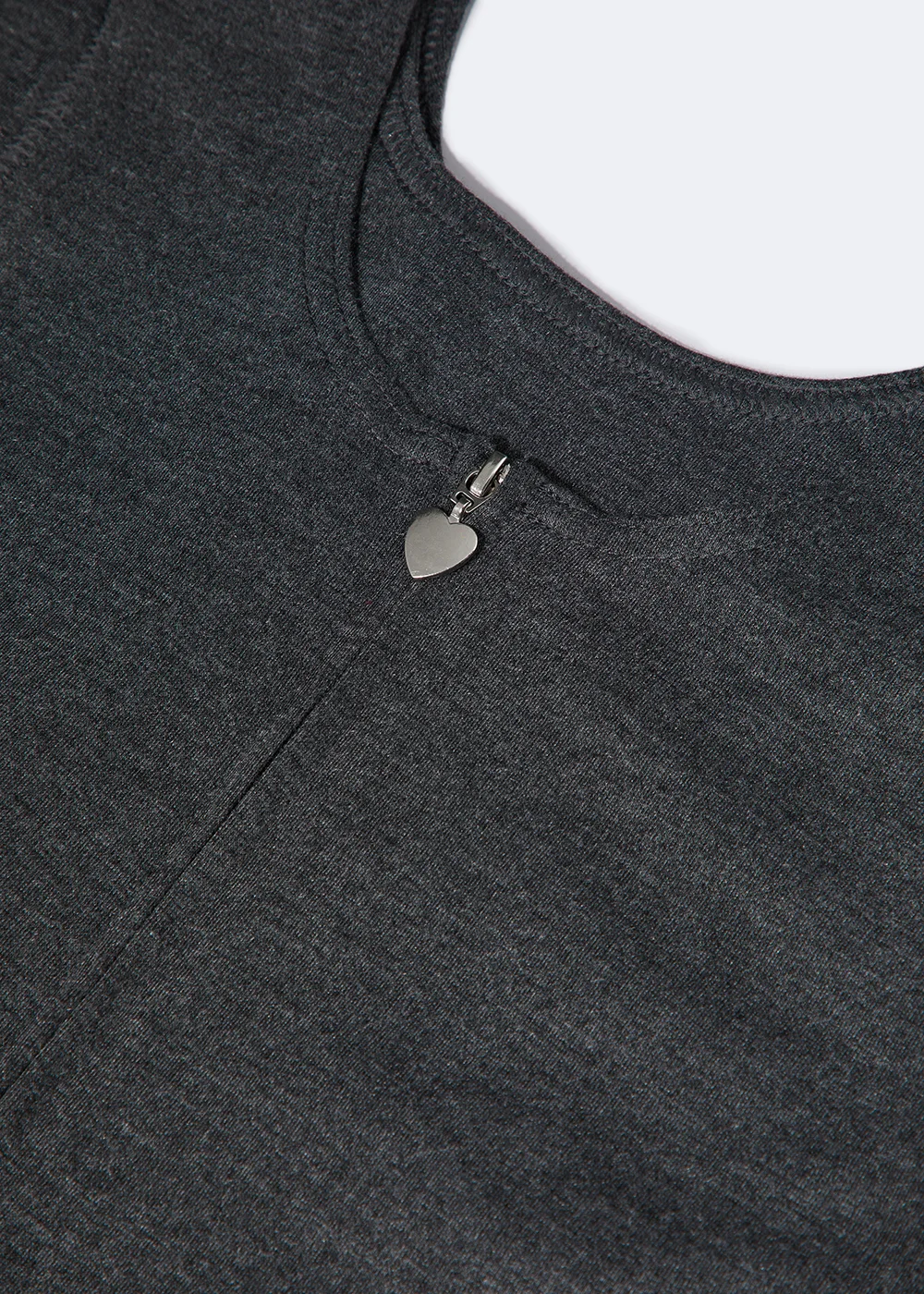 Girls 2 Pack Grey Zip Front Jersey Pinafores (3-9yrs) - 3 Yrs Image 2