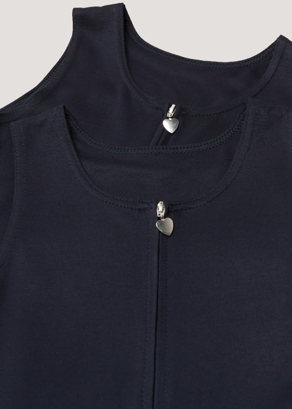 Girls 2 Pack Navy Jersey School Pinafore (3-9yrs) - 3 Yrs Image 2