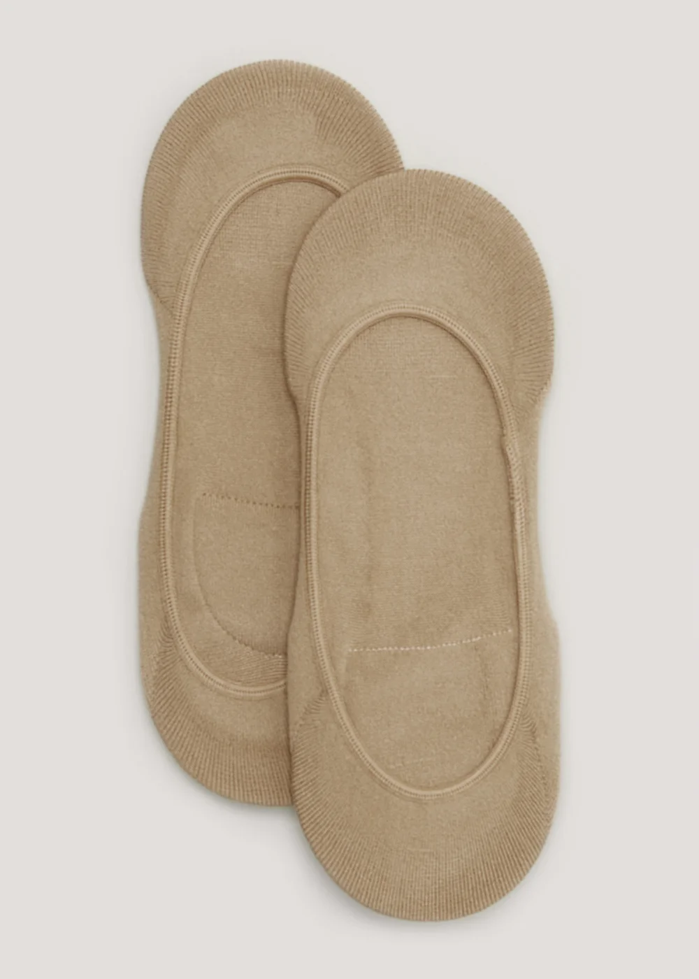 2 Pack Nude Cushioned Footsie Socks - 3-5.5 Image 1