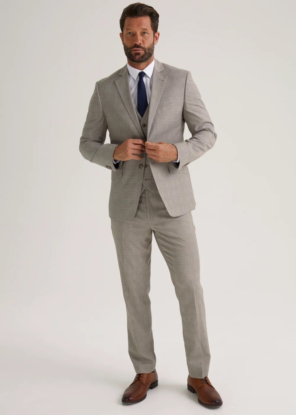 Taylor & Wright Gibson Brown Slim Fit Suit Jacket - 38 Chest Short Image 4