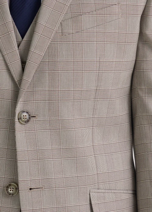 Taylor & Wright Gibson Brown Slim Fit Suit Jacket - 38 Chest Short Image 3