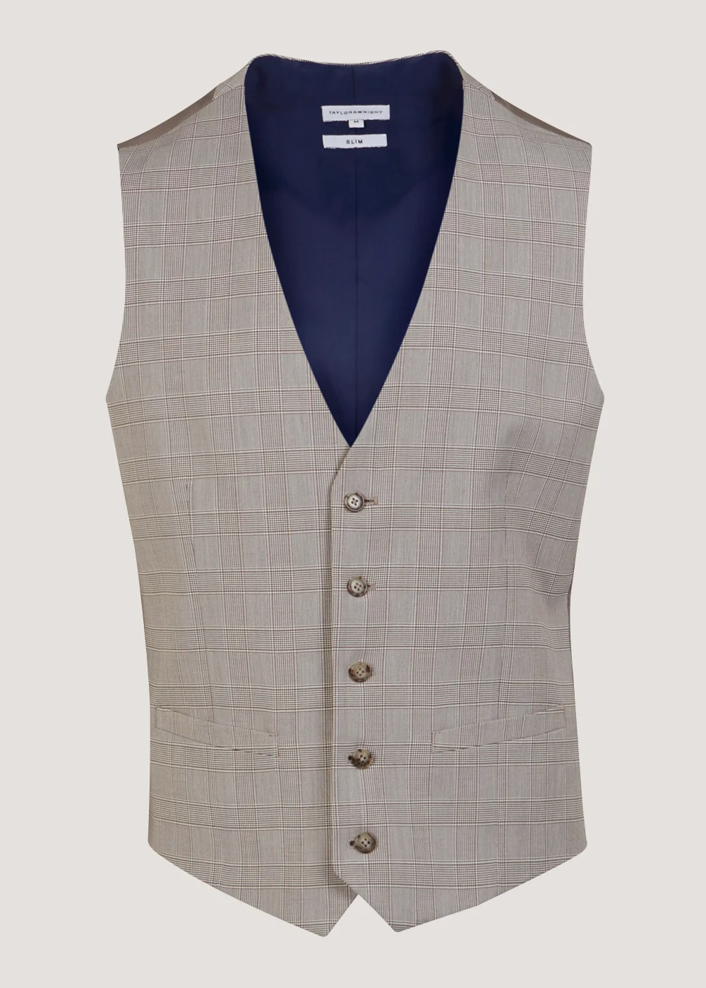 Taylor & Wright Gibson Brown Suit Waistcoat - Small Image 1
