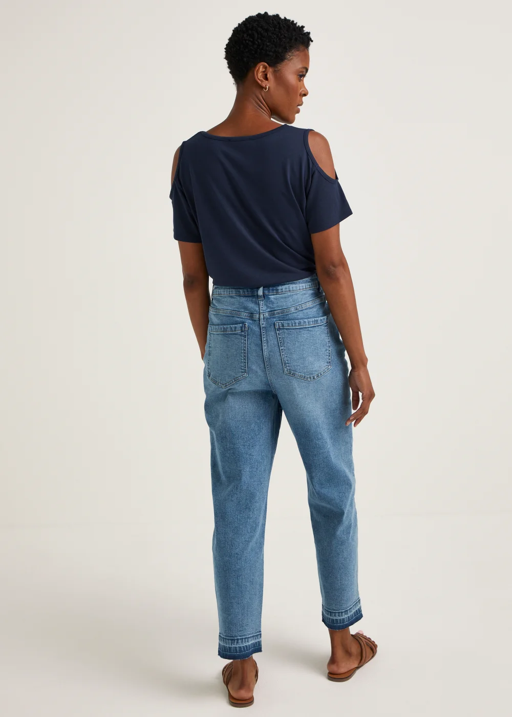 Ava Mid Wash Mom Jeans (Long Length) - 8/L33 Image 2