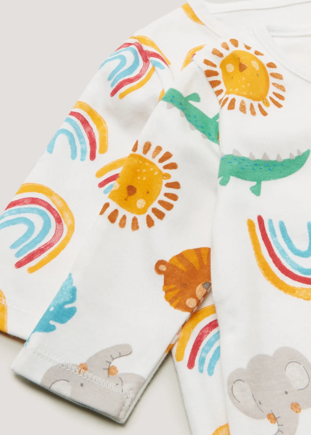 Baby 2 Pack Rainbow Sleepsuits (Newborn-23mths) - Newborn Image 2