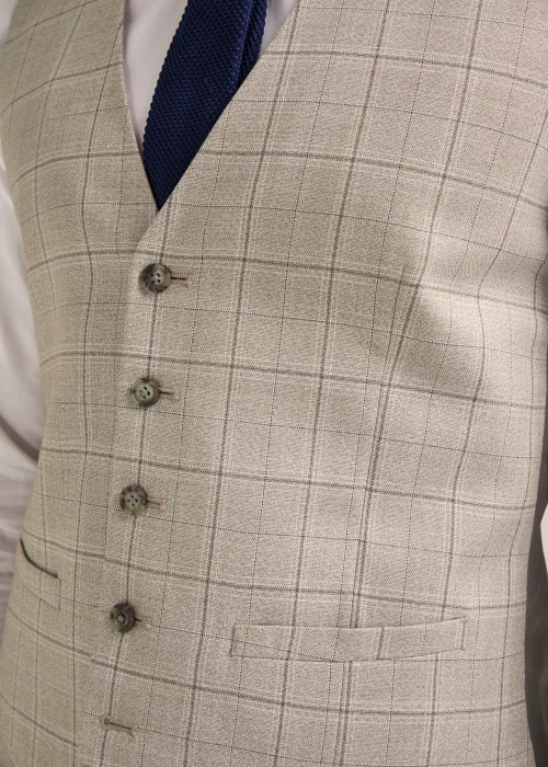 Taylor & Wright Hoffman Brown Suit Waistcoat - Small Image 3
