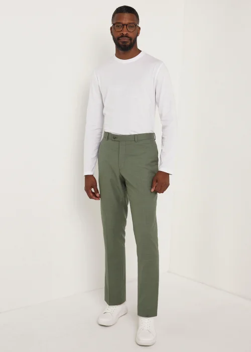Taylor & Wright Eastwood Olive Slim Fit Suit Trousers - 30 Waist 31 Leg Image 1