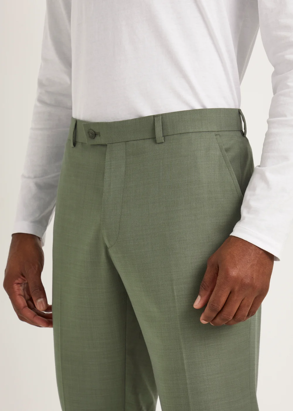 Taylor & Wright Eastwood Olive Slim Fit Suit Trousers - 30 Waist 31 Leg Image 3