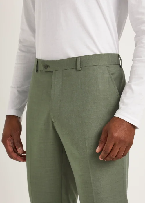 Taylor & Wright Eastwood Olive Slim Fit Suit Trousers - 30 Waist 31 Leg Image 3