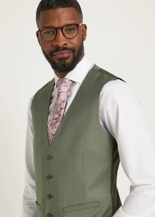 Taylor & Wright Eastwood Olive Waistcoat - Small Image 3