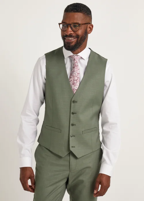 Taylor & Wright Eastwood Olive Waistcoat - Small Image 1