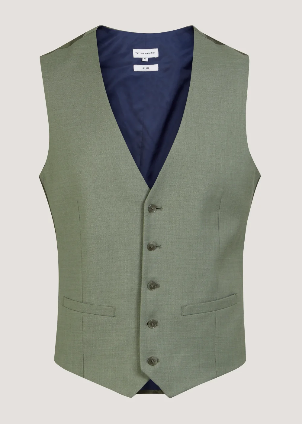 Taylor & Wright Eastwood Olive Waistcoat - Small Image 5