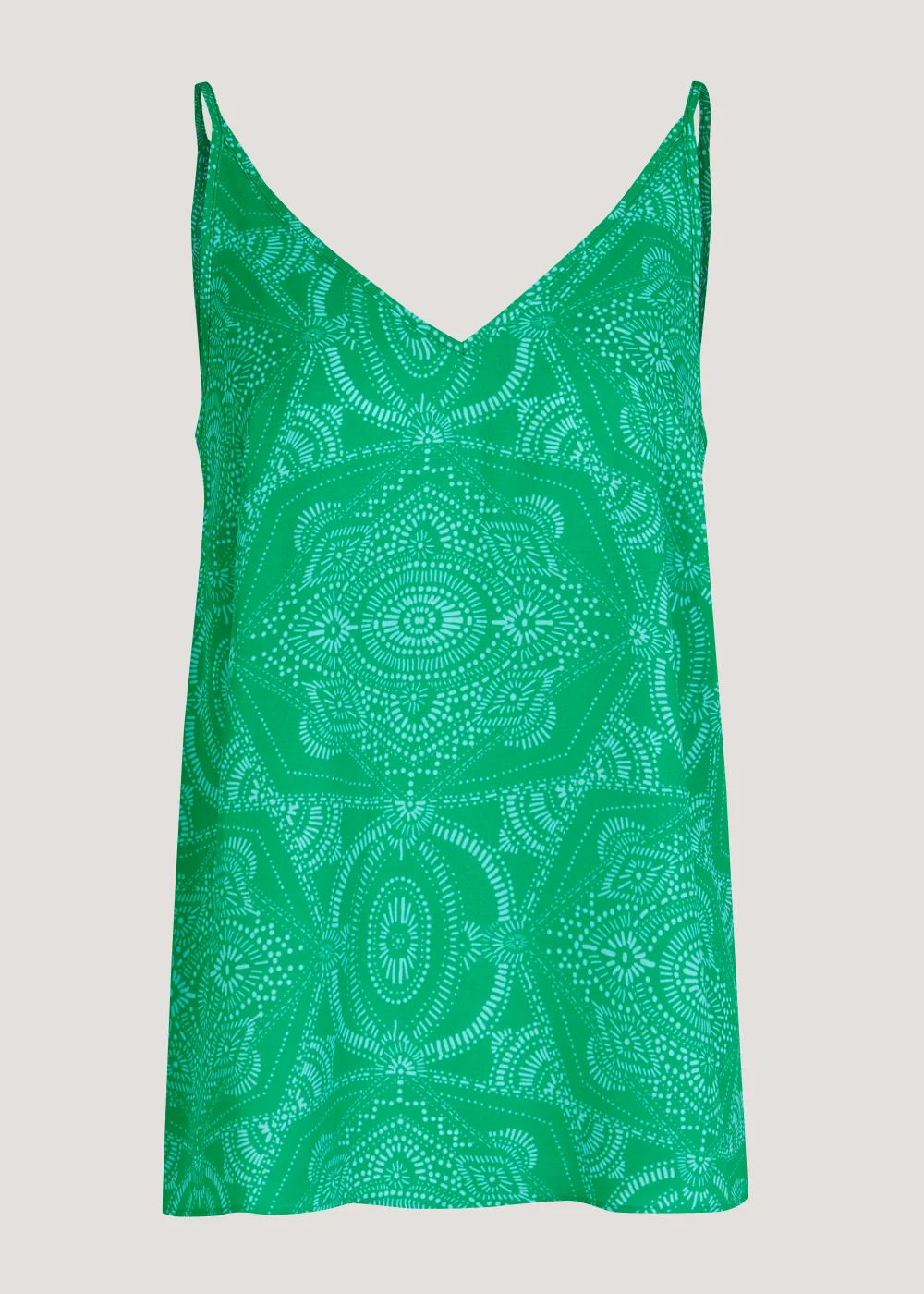Green Tile Print Cami Top - Size 8 Image 4