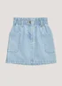 Girls Light Wash Paper Bag Denim Skirt (4-13yrs) - Age 4 Years Image 1