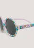 Kids Lilac Floral Print Round Sunglasses (3+yrs) - One Size Image 2