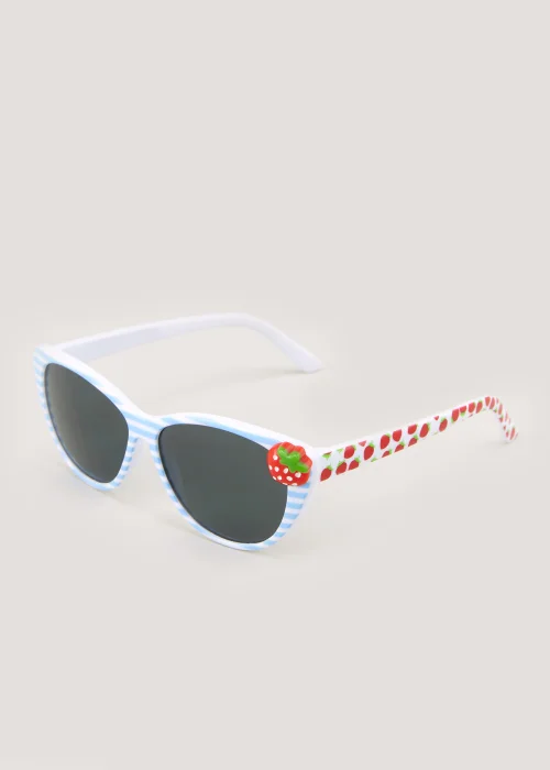 Kids Multicoloured Strawberry Print Stripe Sunglasses (3-10yrs) - One Size Image 1