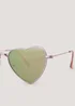 Kids Multicoloured Metal Heart Sunglasses (3+yrs) - One Size Image 2