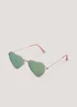 Kids Multicoloured Metal Heart Sunglasses (3+yrs) - One Size Image 1