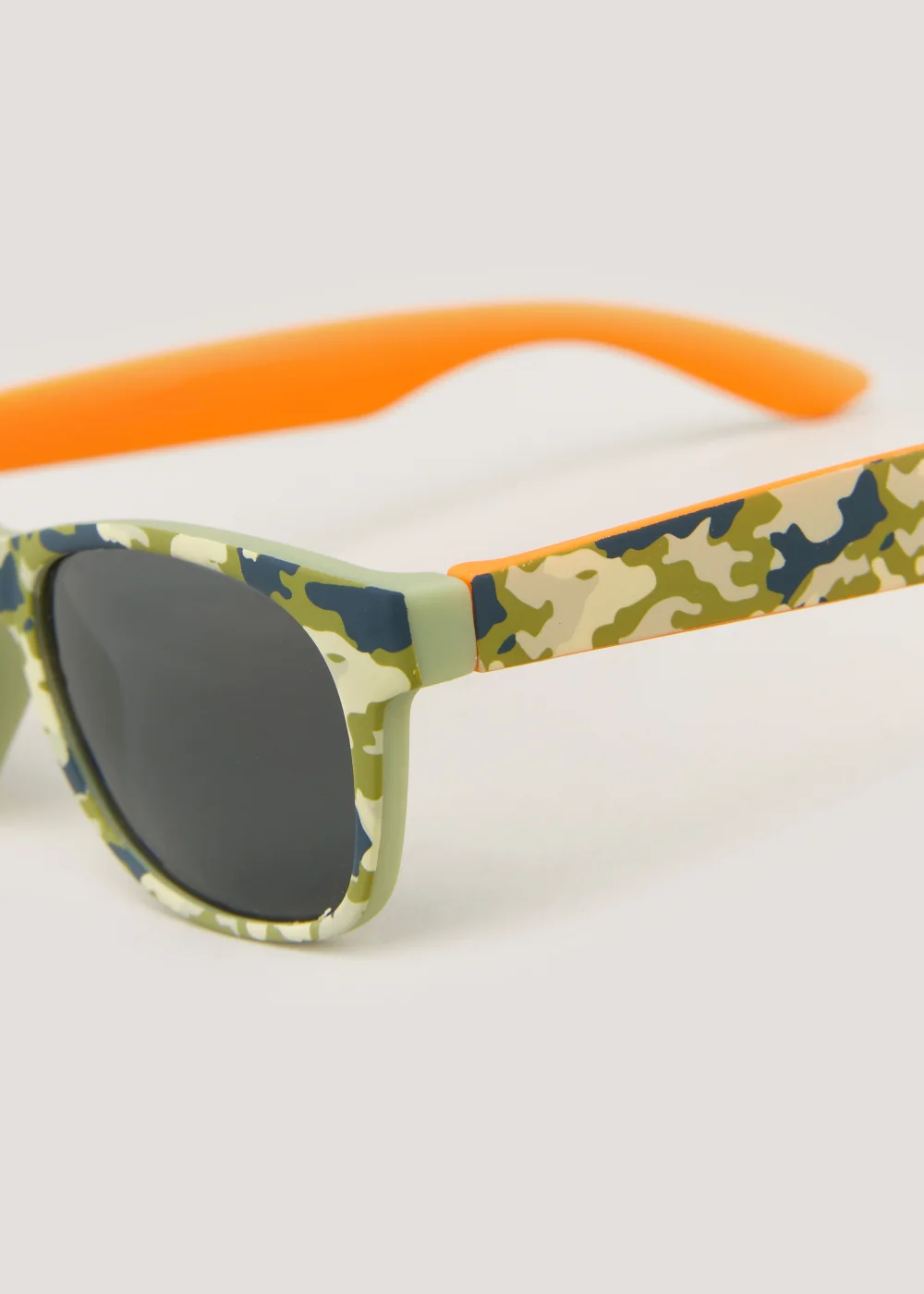 Kids Orange Camouflage Print Sunglasses (3+yrs) - One Size Image 2
