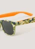 Kids Orange Camouflage Print Sunglasses (3+yrs) - One Size Image 2