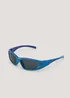 Kids Blue Car Print Wrap Sunglasses (3-10yrs) - One Size Image 1