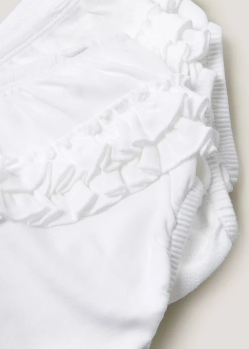 Baby 3 Pack White Frill Knickers (Newborn-23mths) - 0-3 months Image 2