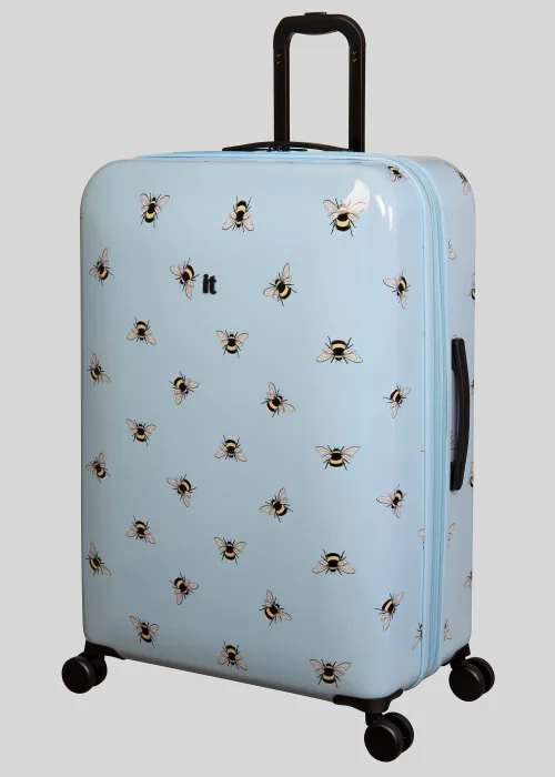 IT Luggage Blue Bee Print Suitcase - Cabin Image 3
