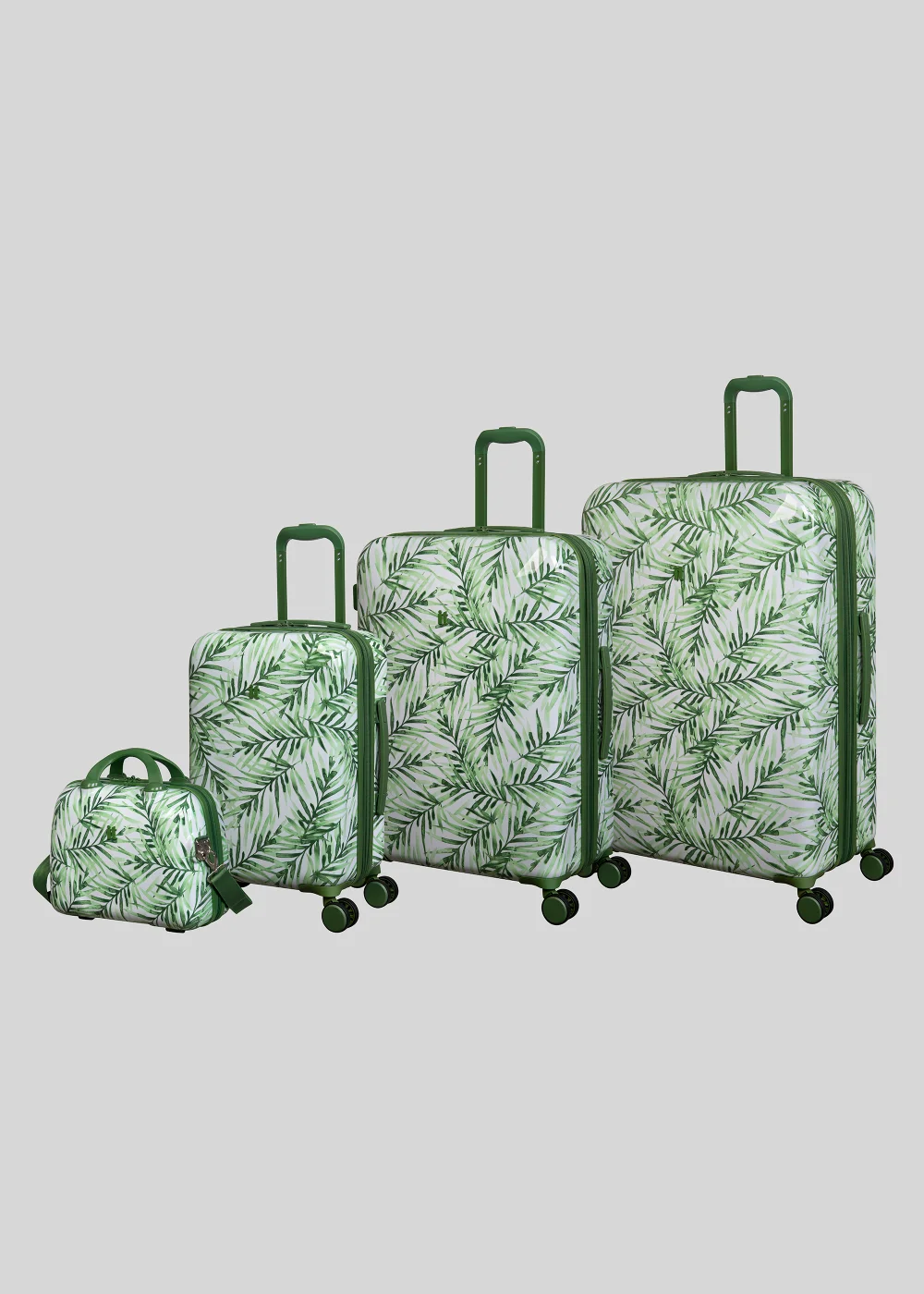 Green Tropical Print Suitcase - VANITY Image 1