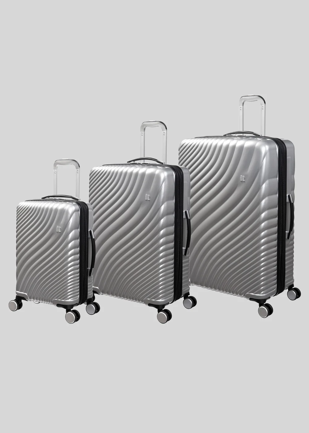IT Luggage Silver Wave Suitcase - Cabin Image 1