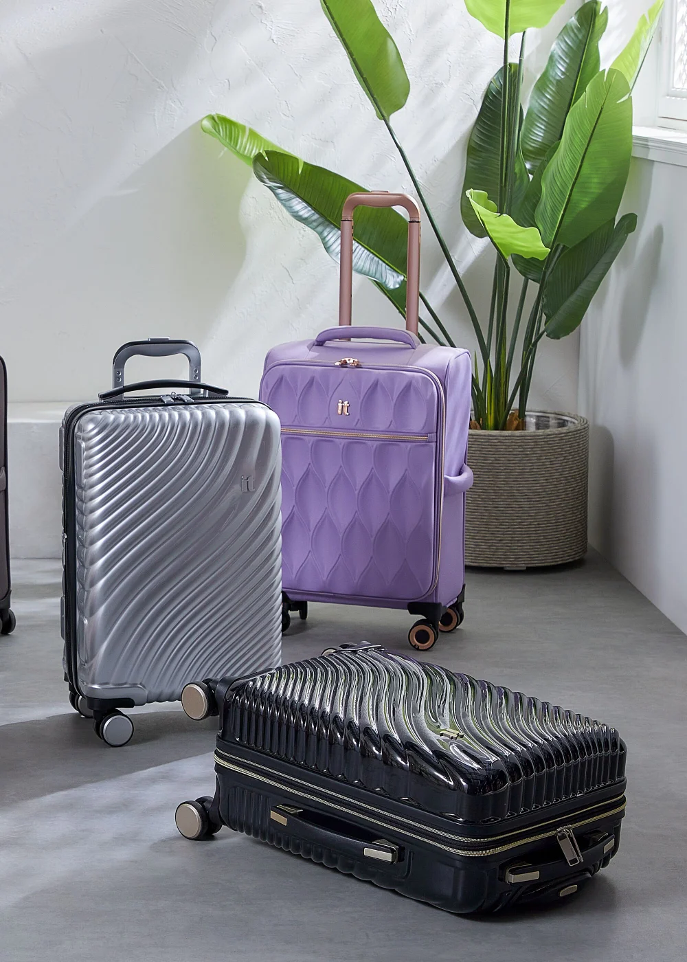 IT Luggage Silver Wave Suitcase - Cabin Image 4