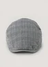 Grey Check Flat Cap - Small/Medium Image 1