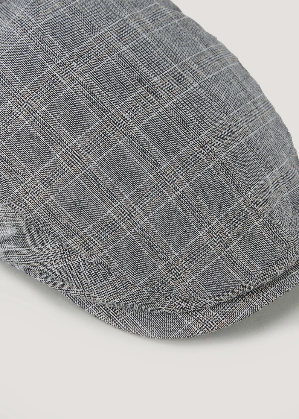 Grey Check Flat Cap - Small/Medium Image 2