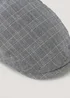 Grey Check Flat Cap - Small/Medium Image 2