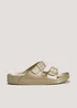 Gold Footbed Sandals - Size 3 Image 1