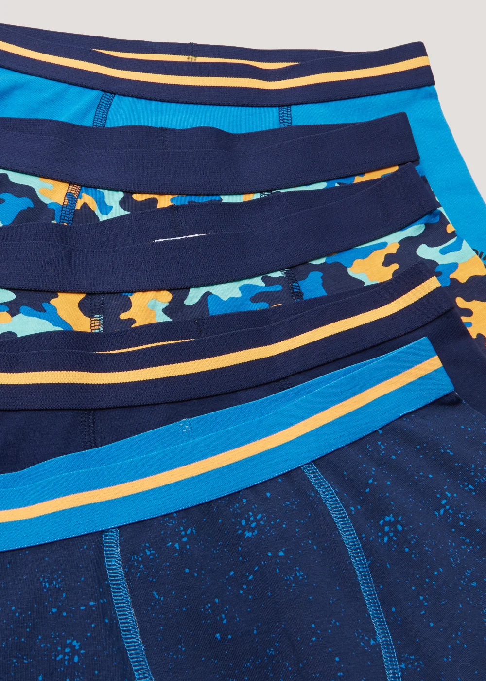 Boys 5 Pack Blue Trunks (4-13yrs) - 8-9 yrs Image 2