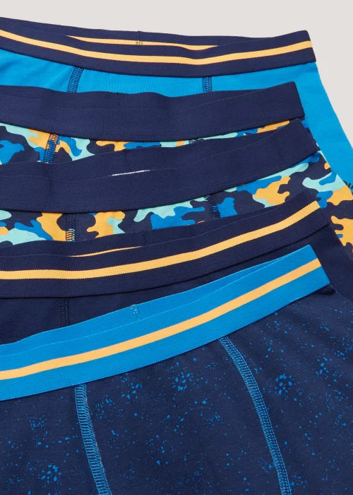 Boys 5 Pack Blue Trunks (4-13yrs) - 8-9 yrs Image 2